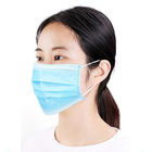 Masker Wajah Pengait Telinga Biru Bernapas Sekali Pakai 3-Layer Filtrasi Mengurangi Infeksi pemasok