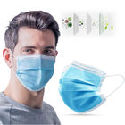 Blue Non Woven Disposable Face Mask 3-Ply Protection Untuk Industri / Hotel pemasok