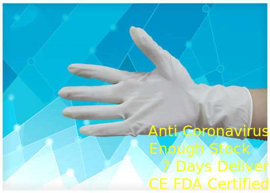 Sarung Tangan Medis Sekali Pakai Tear Resistance, Sarung Tangan Lateks Medis Dengan Persetujuan CE pemasok