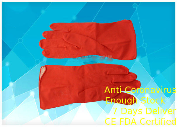 Sarung Tangan Medis Sekali Pakai Warna Merah Ketebalan Tidak Steril Ketebalan Alergi 0.15mm pemasok