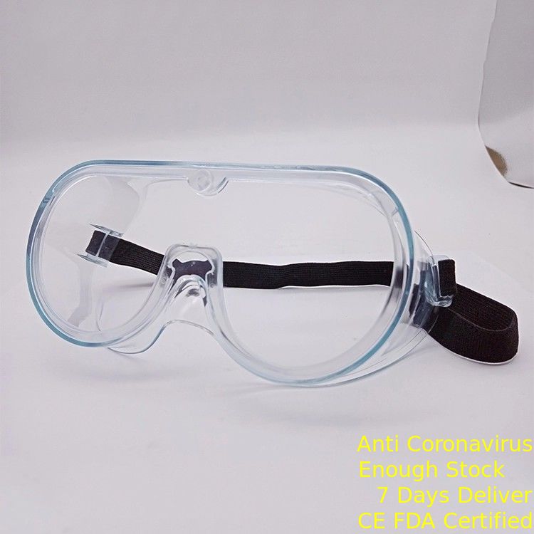 Kacamata Keselamatan Medis Kustom. Lensa PC Double Layer White Frame Anti-splash pemasok