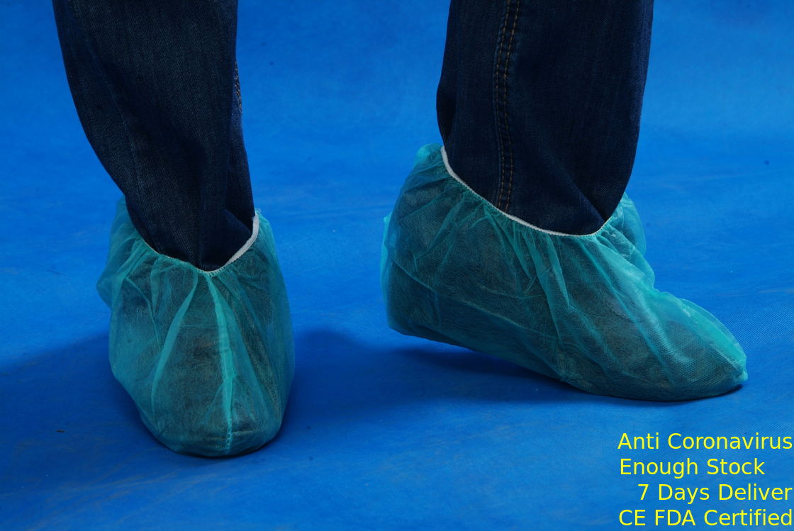 Sepatu Anti Slip Plastik Sekali Pakai Kaki Meliputi Warna Biru Muda Ketebalan 30gsm pemasok
