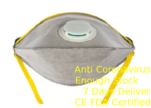 Disposable Foldable FFP2 Mask / Fold Flat Dust Mask For Pollution District pemasok