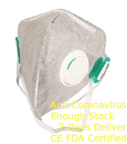 Activated Carbon FFP2 Respirator Mask 4 Layer Gray Color Non Stimulating pemasok