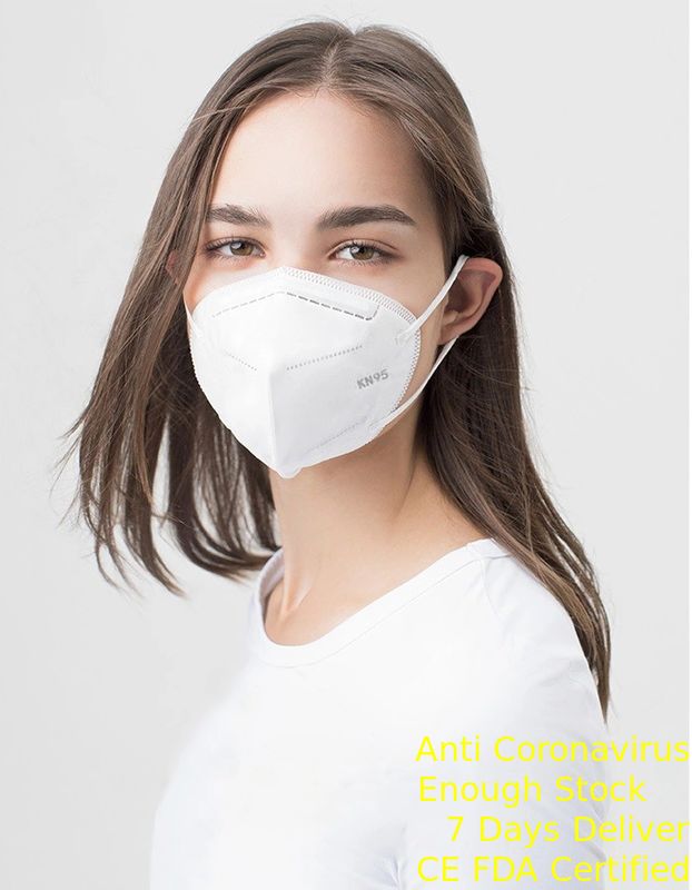 Masker bernapas Lipat FFP2 KN95 Masker Wajah Sekali Pakai Antibakteri pemasok